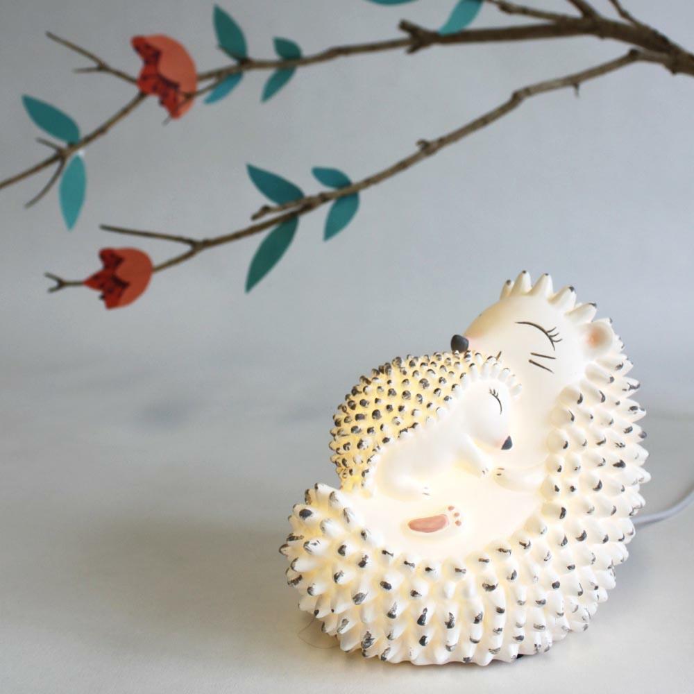 Mother and Baby Hedgehog LED Homeware