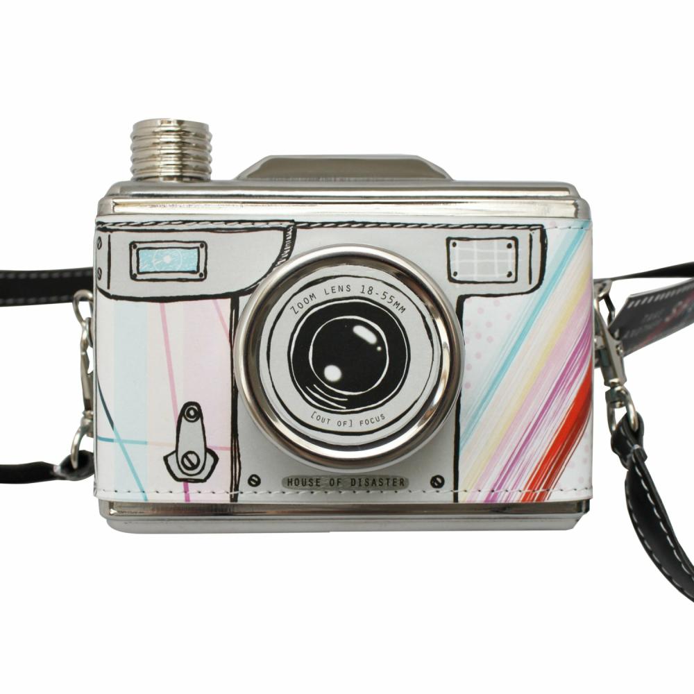 Multicoloured Camera Hip Flask Bottles, Flasks & Keep Cups