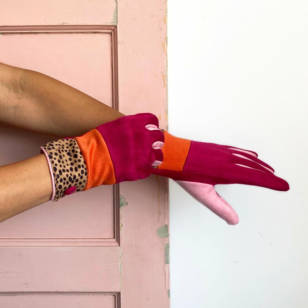 Pink Cheetah Gloves Accessories