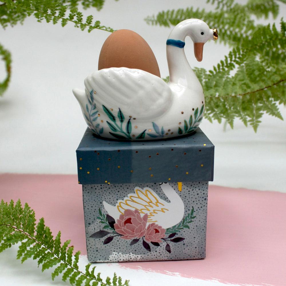 Swan Egg Cup Ceramic Homeware