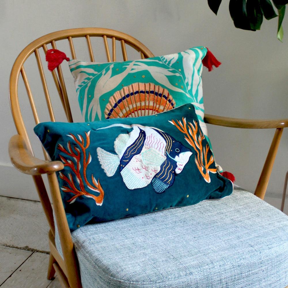 Velvet Fish Cushion Cushions