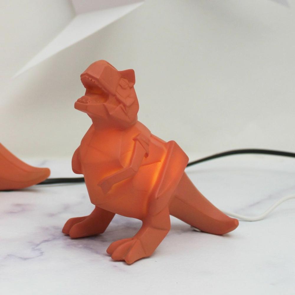 Mini Led Lamp Dinosaur Orange Homeware